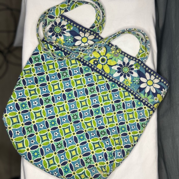 Vera Bradley shoulder bag - green and blue - Picture 1 of 5